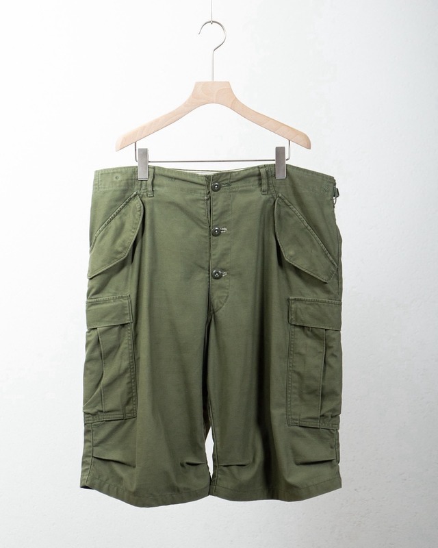 vintage "US ARMY" M-65 remake field cargo pocket short trousers
