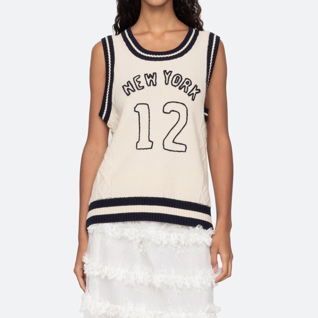SEA NY　MAREN KNIT TANK　CREAM