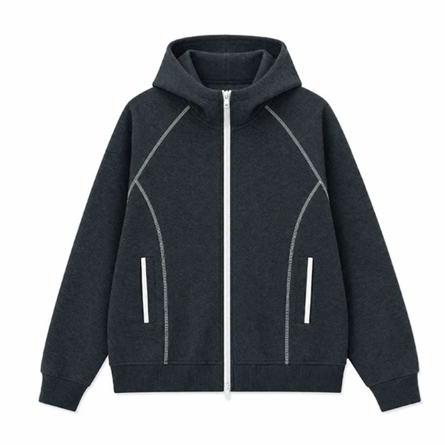 contrast-line zip hoodie　コントラストラインジップフーディー　J2176