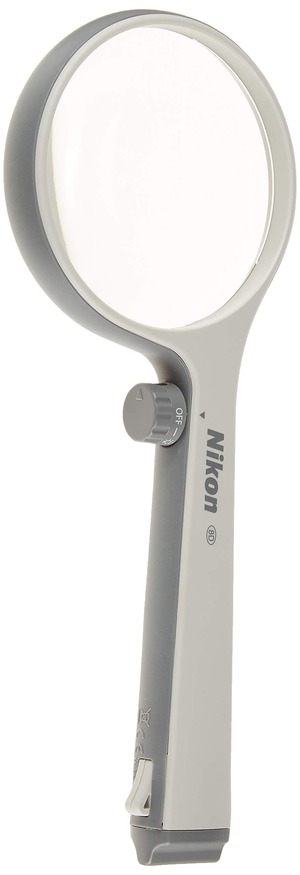 【在庫のみ】Nikon LED照明付拡大鏡 読書用ルーペ L1-8D (2倍) (日本製)