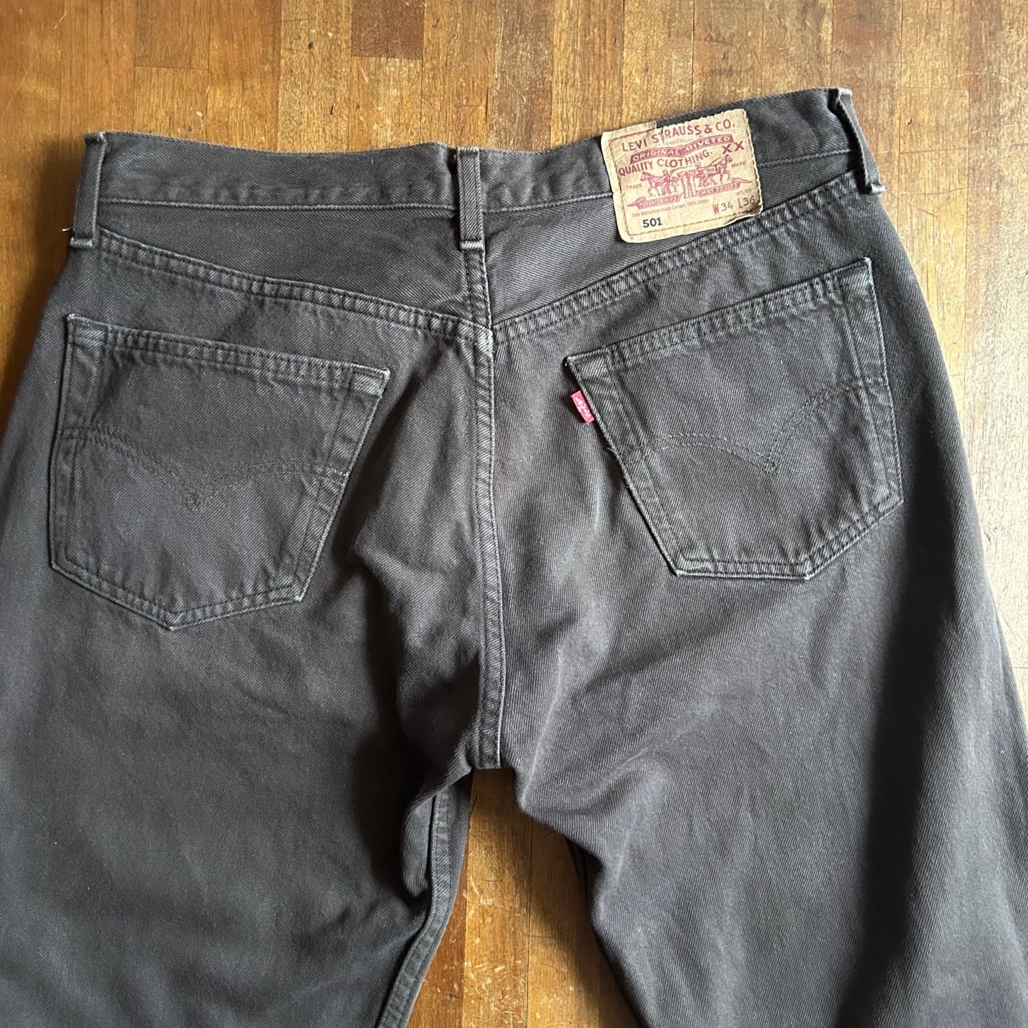 ユーロLevis 501 France製 後染め ブラックデニムパンツ 90's Euro