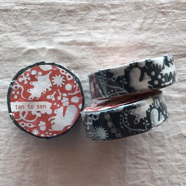 【廃番】倉敷意匠計画室　ten to sen　リスの森　鉄紺　15mmマステ　KU04