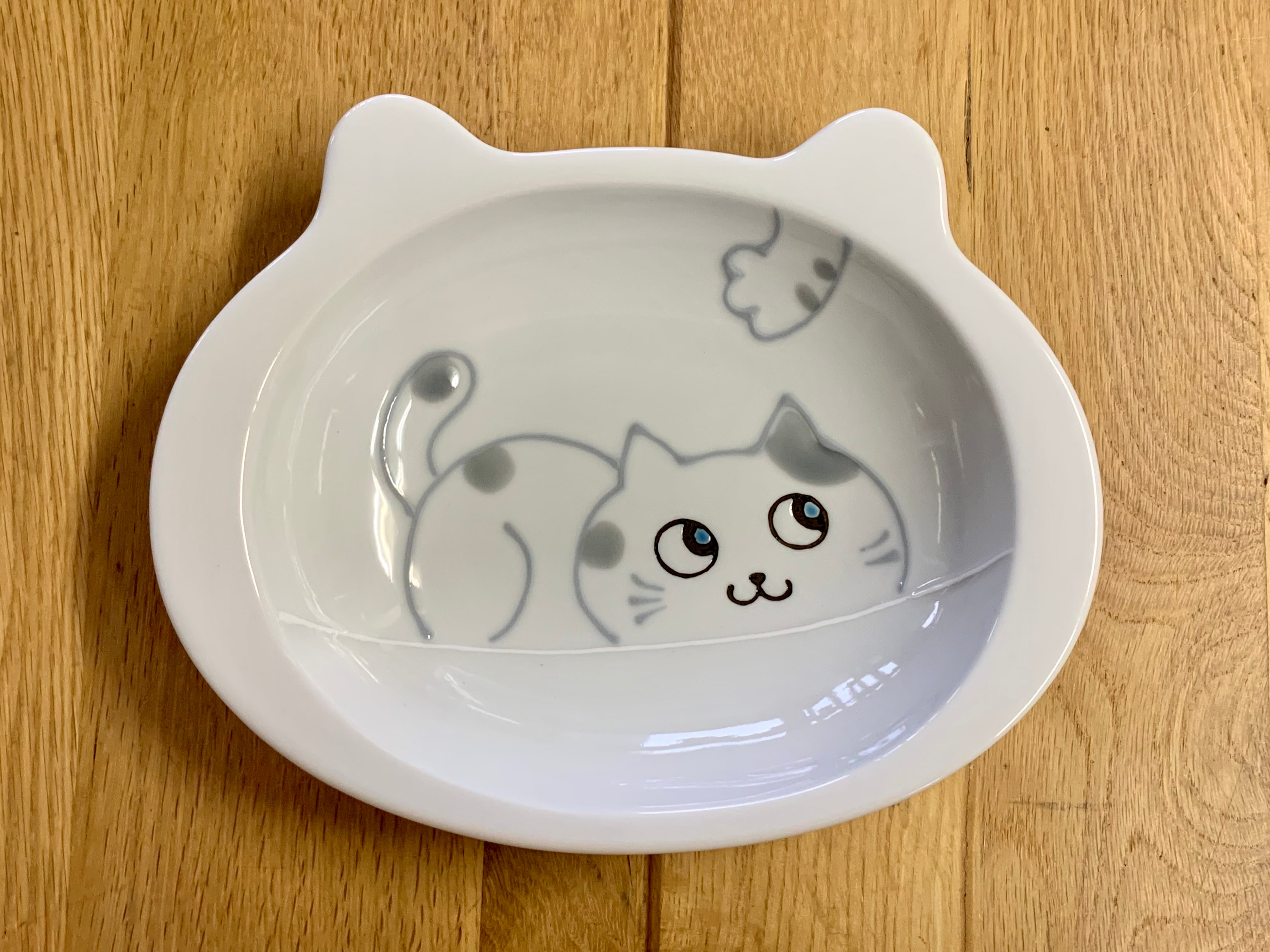 にゃんにゃん グレー・Kカレー皿