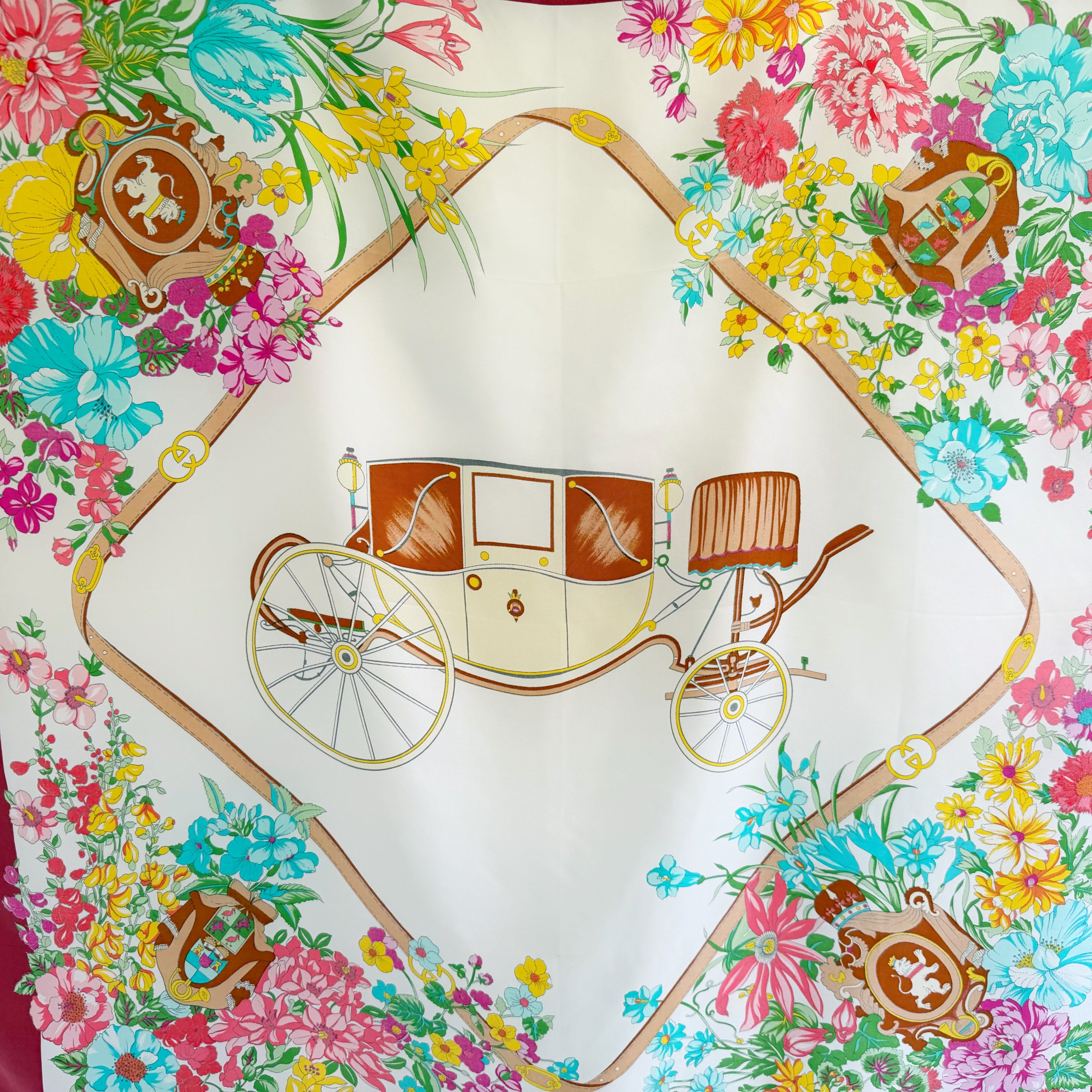 GUCCI horsecarriage × flower silk scarf | TOKYO LAMPOON online shop