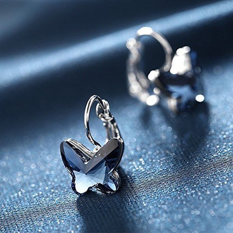 IUHA 蝶の恋物語 ピアス スワロフスキー社製クリスタル swarovski 金属