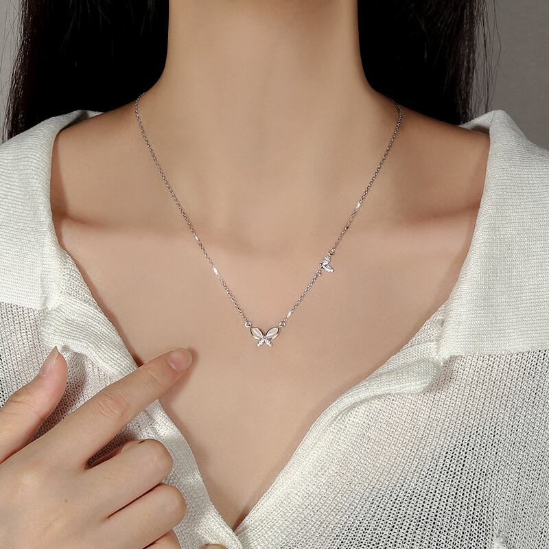 S925ネックレス Necklace 蝶結び