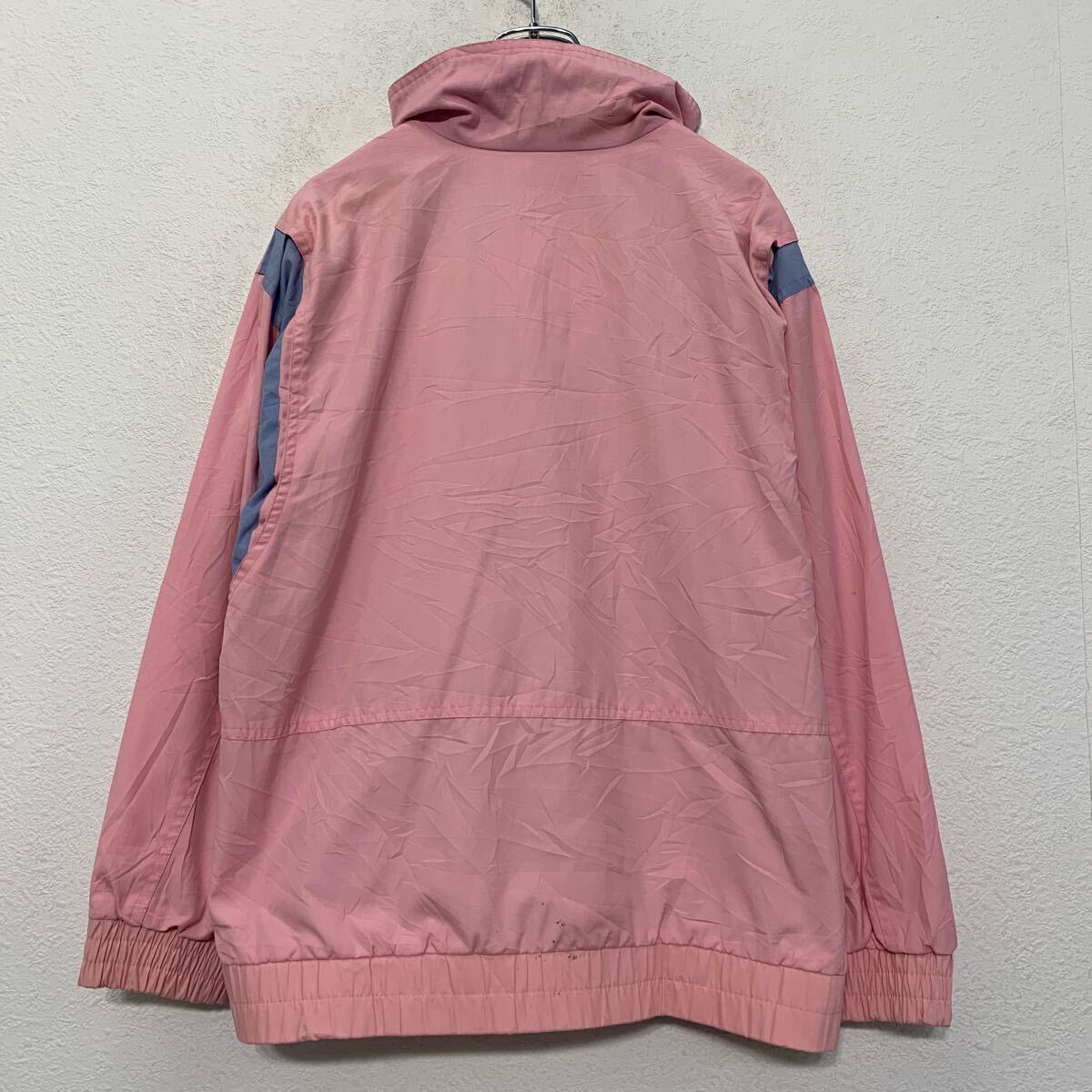 ナイロン ジャケット L レディース ピンク グレー 切替 ハイネック