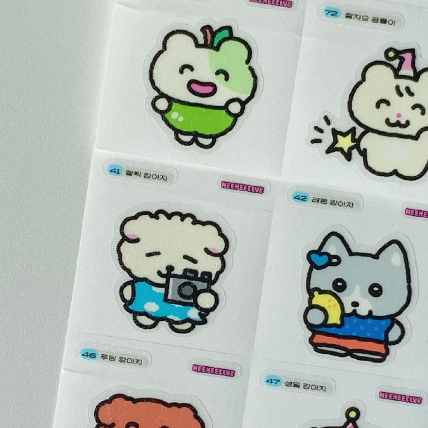 HEEHEECLUB] 貼ってはがせる PVC ランダム ステッカー シール セット