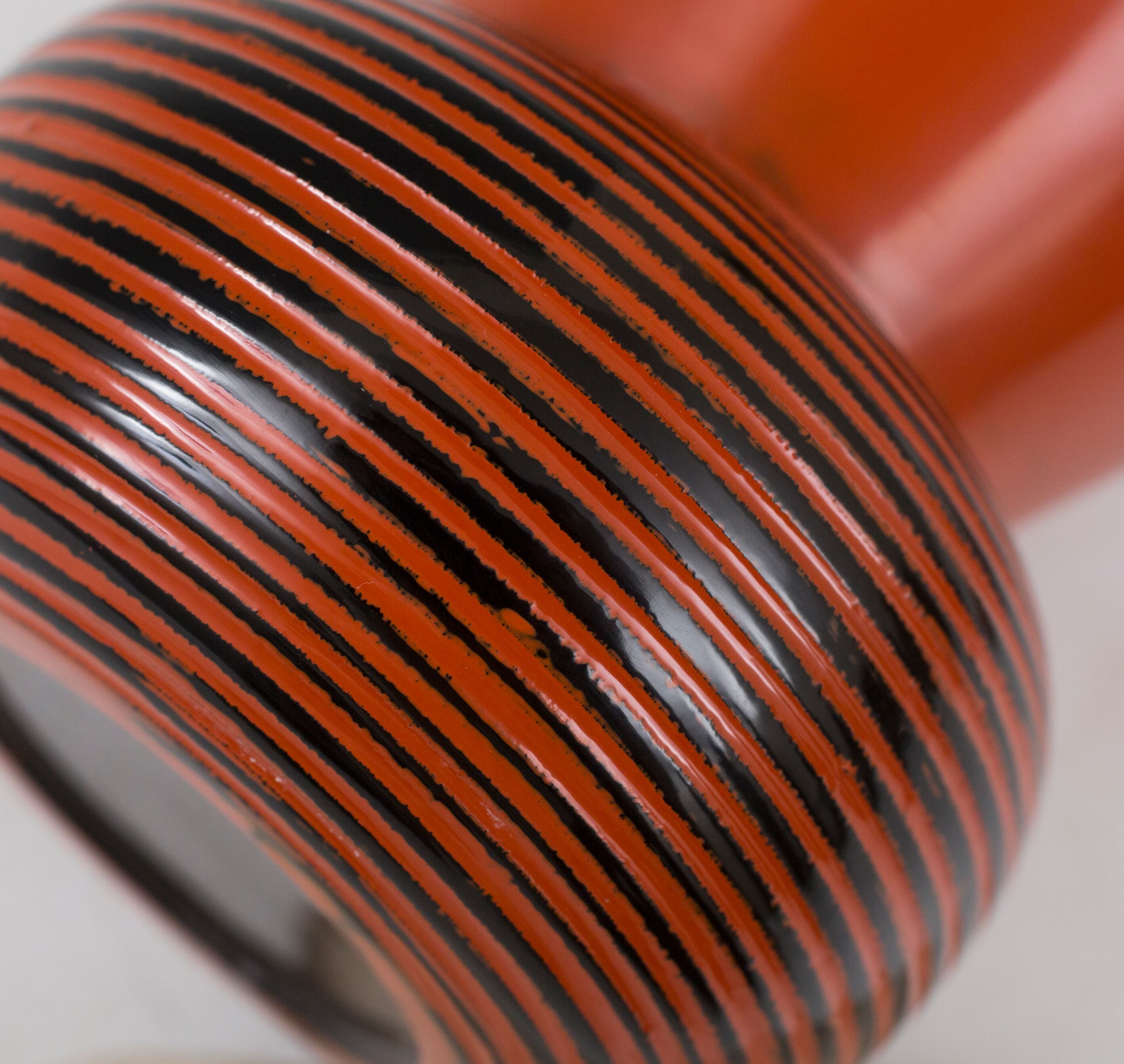 薄茶器 鮟鱇棗 鮟鱇茶入 鮟鱇 棗 根来塗 輪線 朱塗 もてなしの