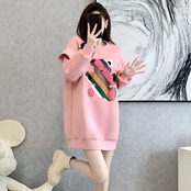 Pink Bear Sweatshirt Dress 5064