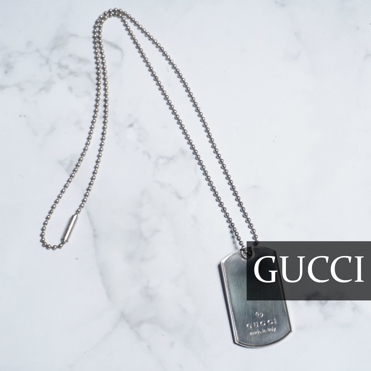 GUCCI】グッチ SV925 ドッグタグ ネックレス | ブランド古着屋 GUCCI】グッチ SV925 ドッグタグ ネックレス | ブランド古着屋