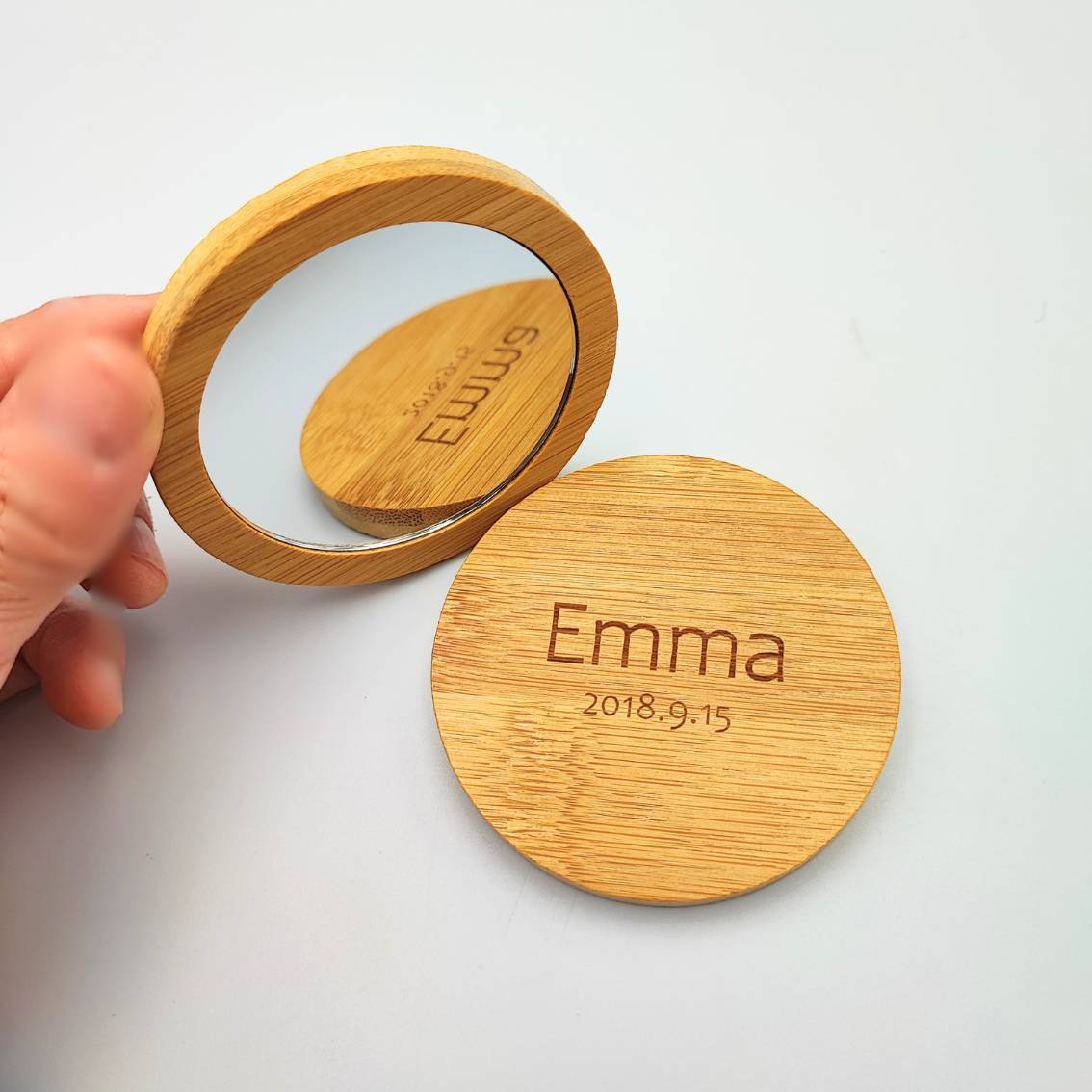 名入れラウンドミラー】フォント選択・文字入れ | KOUGI〈おなまえ