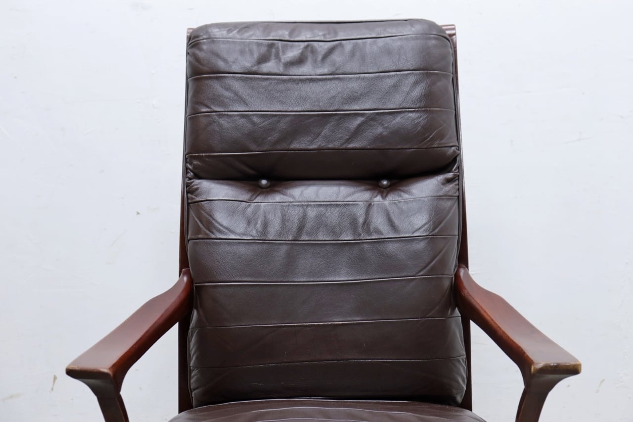 maruni マルニ木工 ヴィンテージ 本革 キャスターチェア デスクチェア