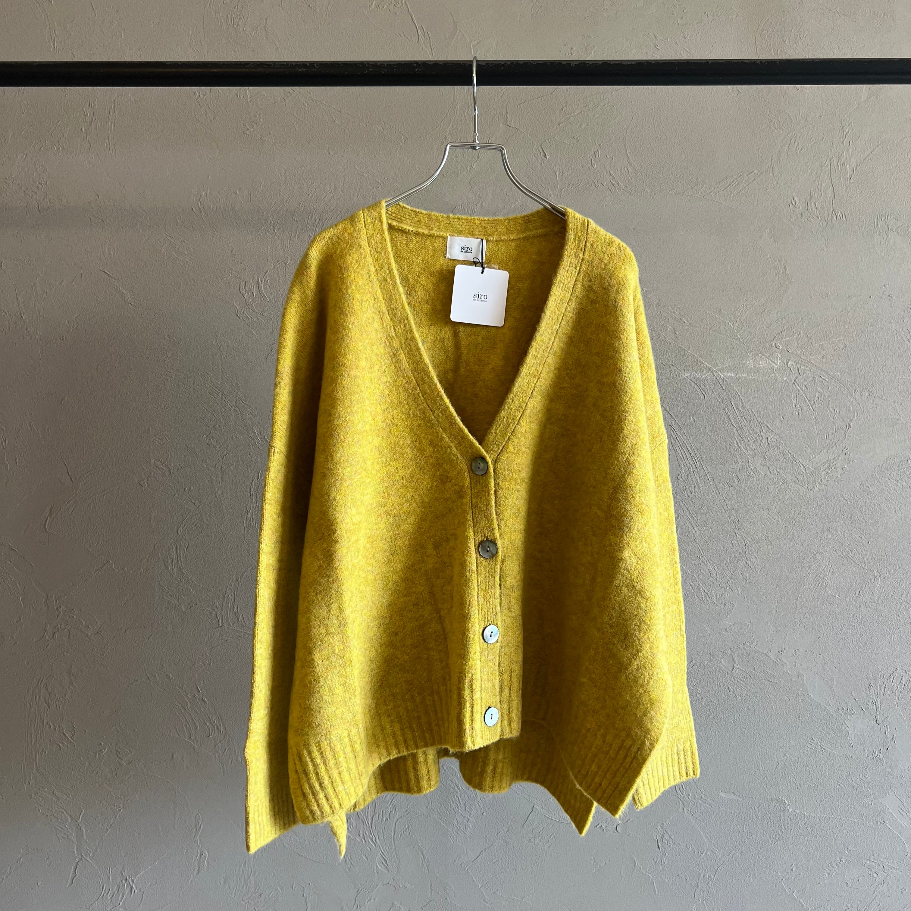 siro de labonte 】whip yarn side slit cardigan | valance 福井