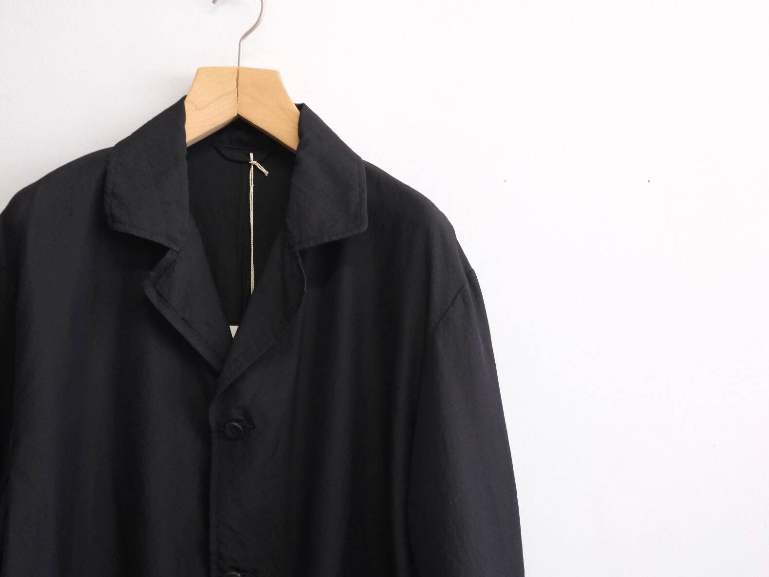 ULTERIOR” WASHED WOOL SILK TWILL JKT BLACK” | Lapel online store