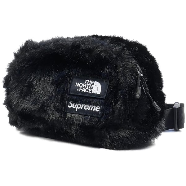 Supreme North Face Faux Fur Waist Bag 黒