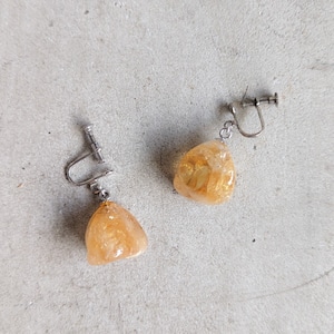 The "TALENT" Citrine Rough Stone Earrings