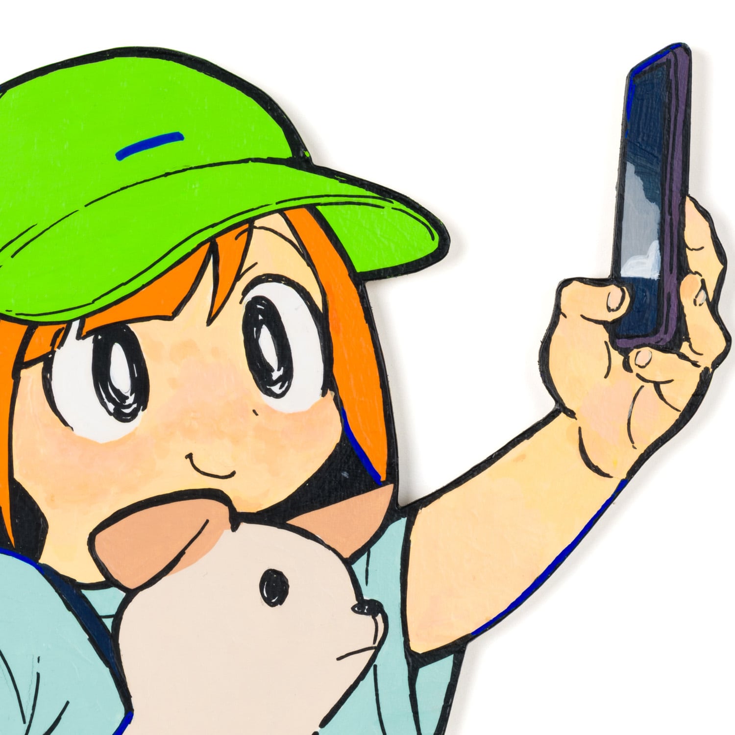 会場売約済】magodesu 原画C いぬさんとKICKちゃんの春 スケボー
