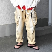 ANACHRONORM / REMAKED HERRINGBONE COMBAT CARGO TROUSERS