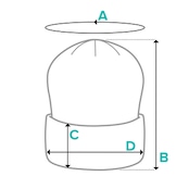 "LR" silhouette logo 刺繍 ニット帽 H020