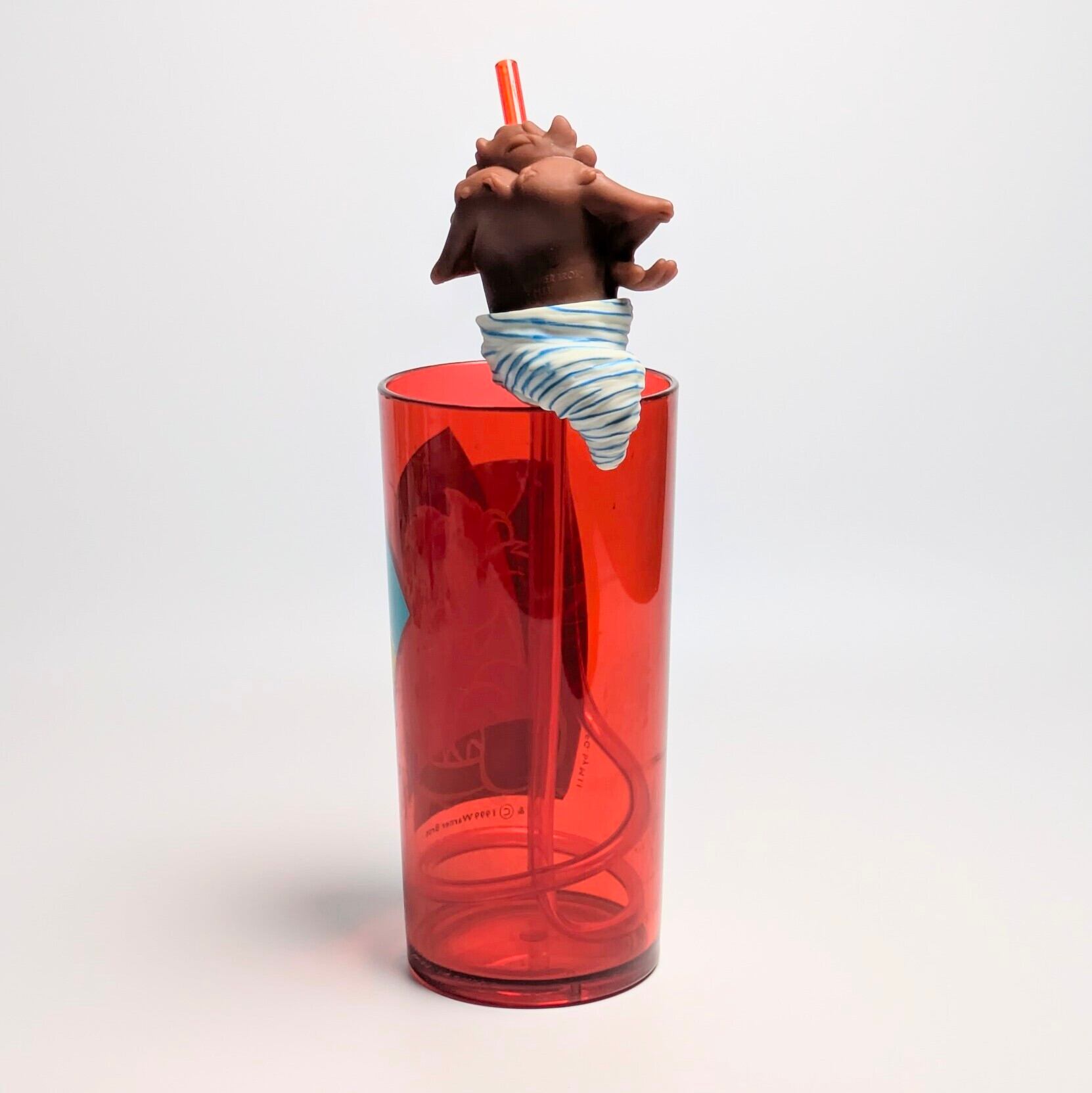 ☆VINTAGE 1998-1999☆【 Looney Tunes ( ルーニーテューンズ )】 タズマニアンデビル / TAZ / タズストロー付きプラスチックコップ 〚アメリカン雑貨 アメトイ〛