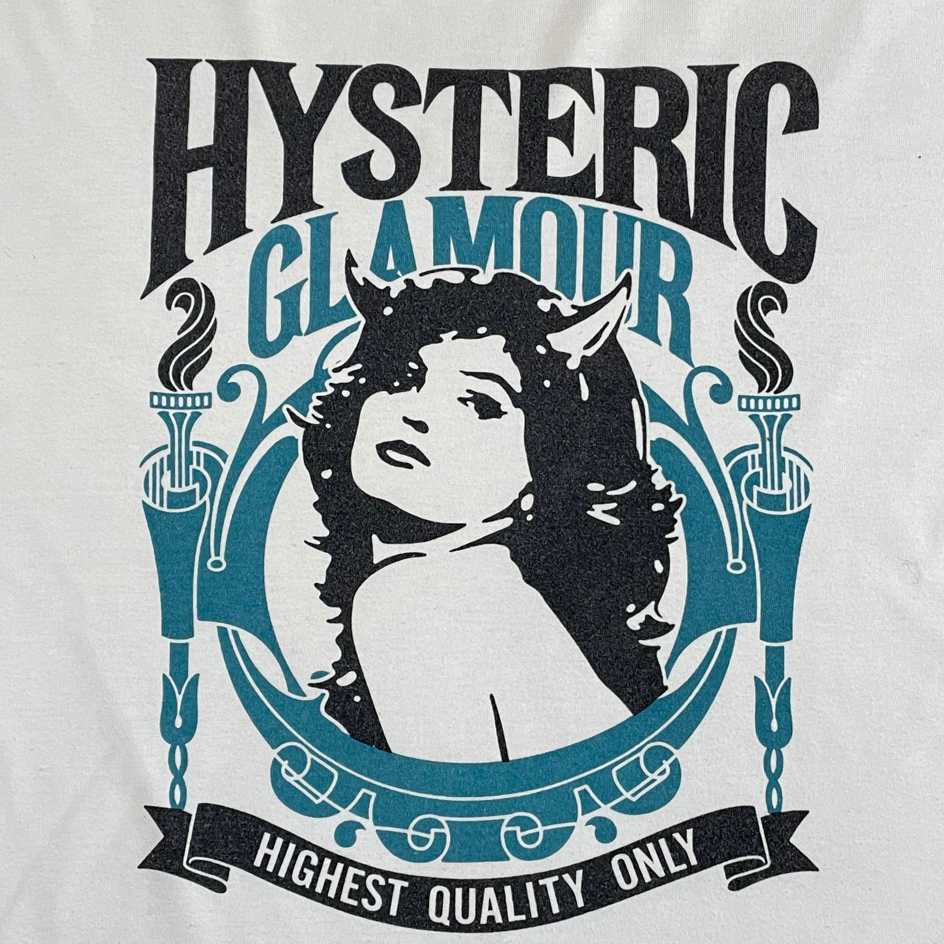 HYSTERIC GLAMOUR】日本製 ロゴ プリントTシャツ イラスト ホワイト L