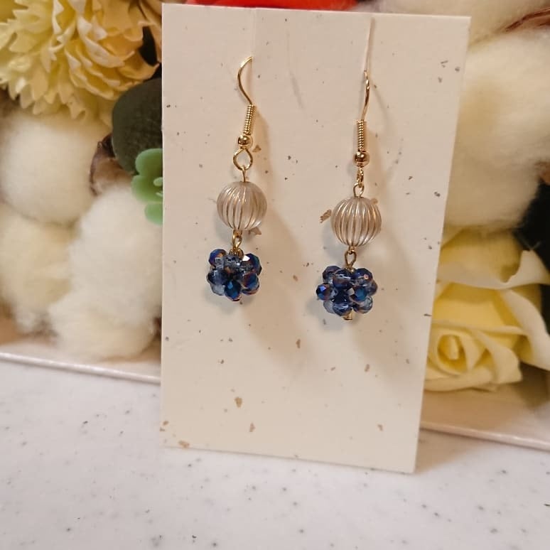 ビーズピアス　イヤリング〜light blue〜 16c340f6e3c53b7f2f6495b709a637
