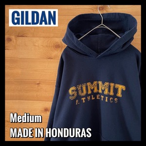 【GILDAN】SUMMIT プリント スウェットパーカー フーディM US古着