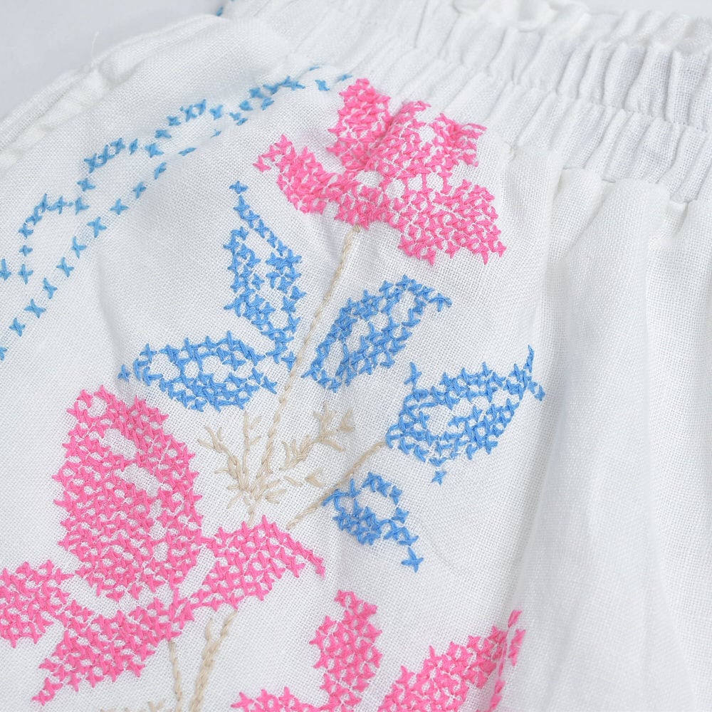 Remakeリメイク 再構築 テキスタイル クロスステッチ フラワー 刺繍