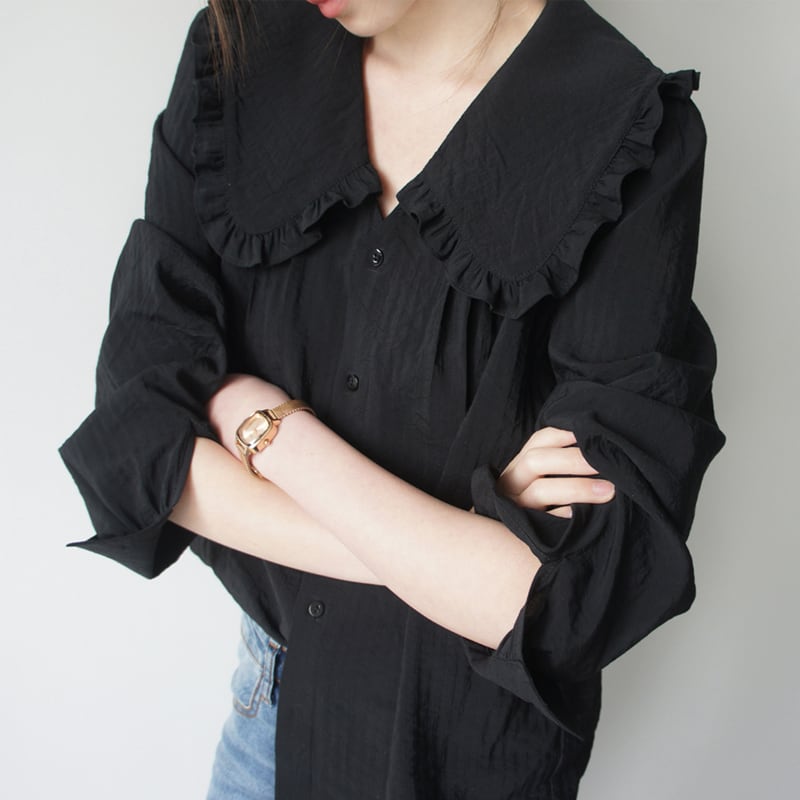 big collar lantern sleeve blouse TO0740
