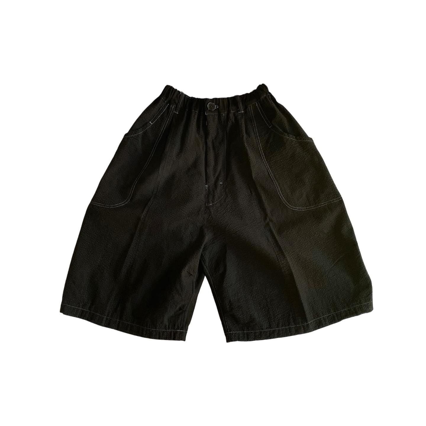 Big shorts seersucker black