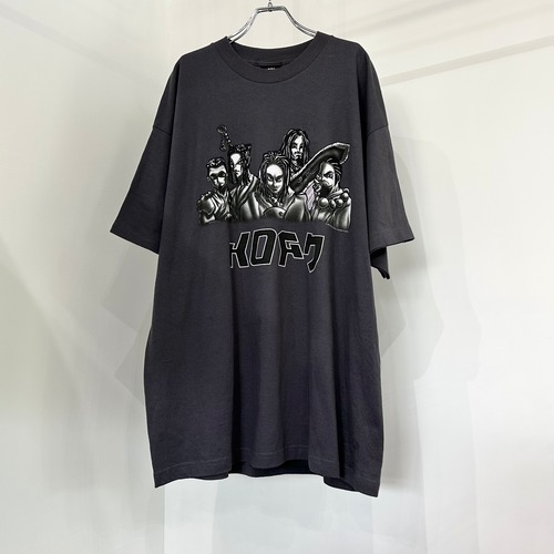 【USED】90s KORN コーン バンドTシャツ グレー ビッグサイズ グレー giant 2XL