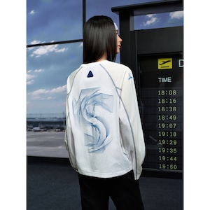 【DRIP6908】STKD Big S Graphic Paneled Jersey Long Sleeve Tee