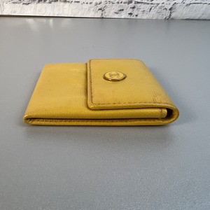 CHANEL シャネル ココマーク  キャビアスキン コインケース イエロー A-9022