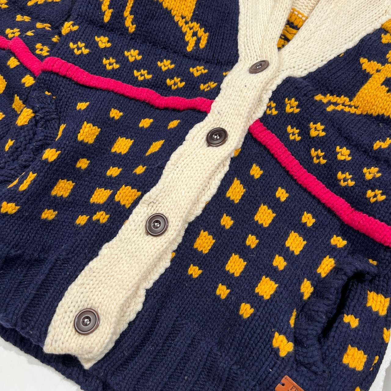 イタリア製 FRANKLIN MARSHALL フランクリンマーシャル ノルディック カウチンニット カーディガン サイズ L /ヒーローインターナショナル