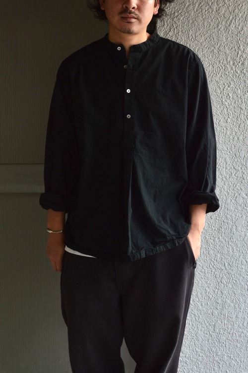 Bulgarian Army 50s reproduction sleeping shirts Dyed Black ブルガリア軍 1950復刻モデル スリーピングシャツ 黒染め euro military