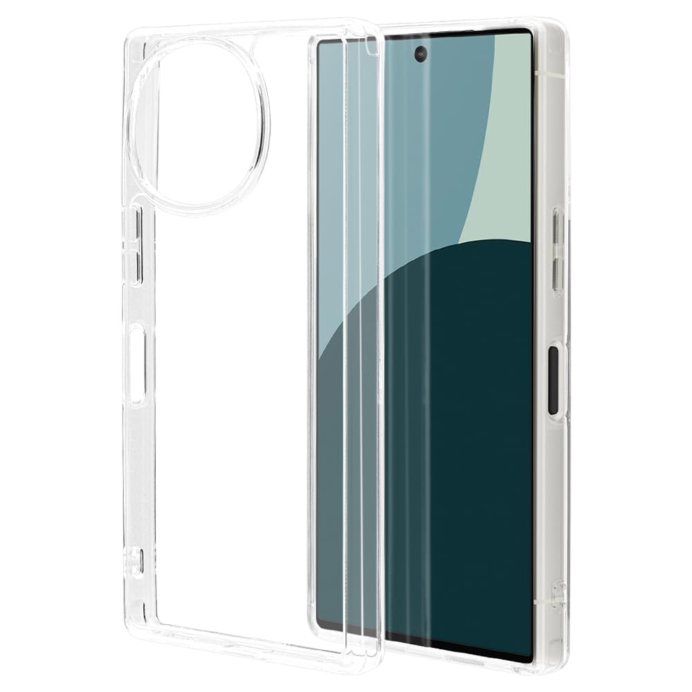 ラスタバナナ ケース カバー AQUOS R9 SH-51E 専用 ハイブリッド 耐衝撃吸収 TPUバンパーケース 透明 RHINO 8033AR9HACL