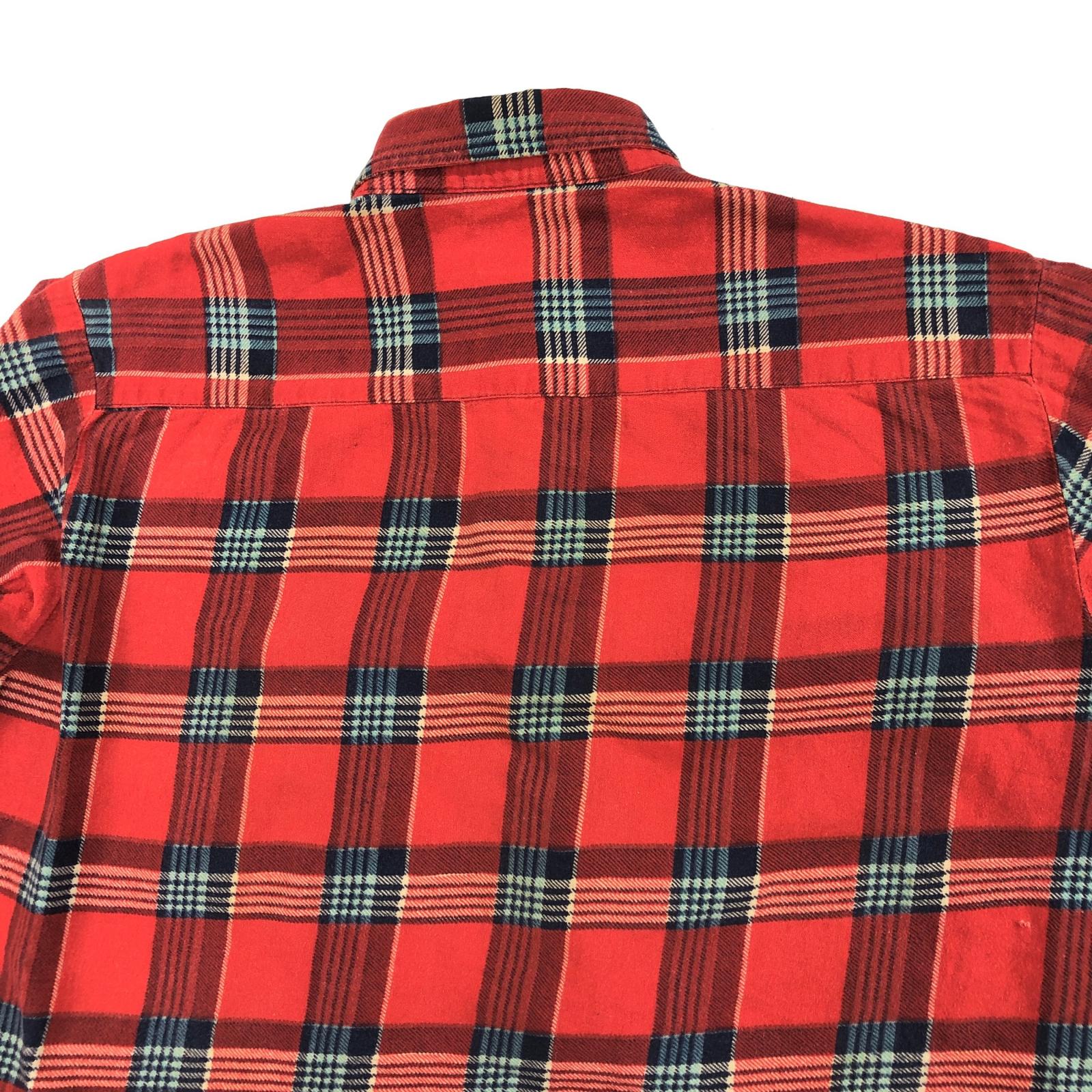 SAUGATUCK 80- 90年代 襟芯入り チェック柄 プリント ネルシャツ