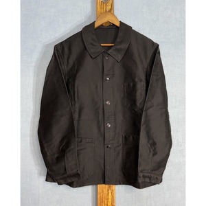 【1950s, DS】"Eska" French Work Black Moleskin Jacket, Deadstock!!