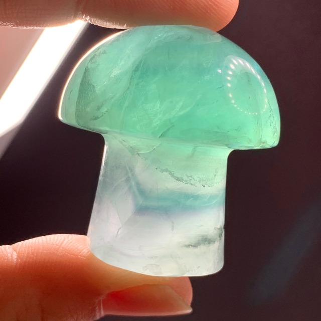 15.透明度有り✩キノコフローライト置物