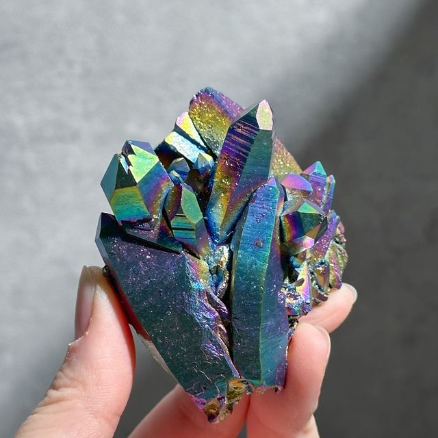 宇宙的なレインボーの輝きチタンオーラクォーツ クラスター21◇Titanium Aura Quartz◇