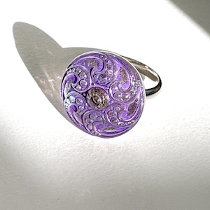 紫彩の光 -Shisai no Hikari- チェコガラスの指輪