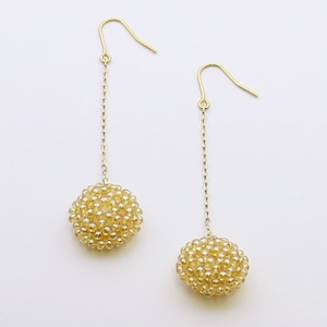 beads cube pierces [gold]