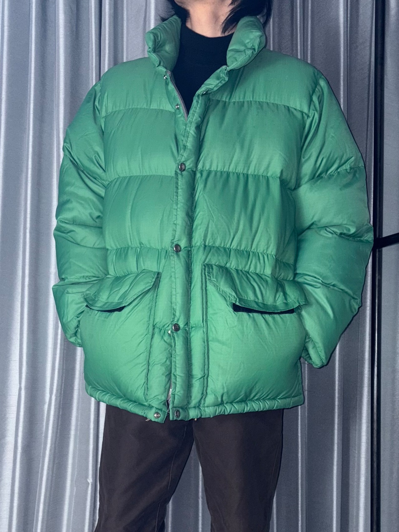 vintage 1970’s THE NORTH FACE green down jacket