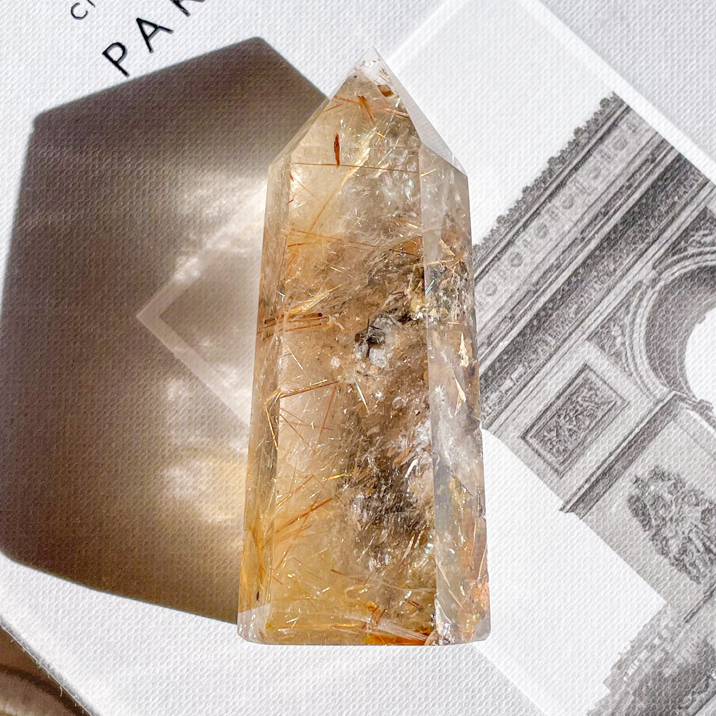 Rutilated Quartz Point 19 ✧ ルチルクォーツ