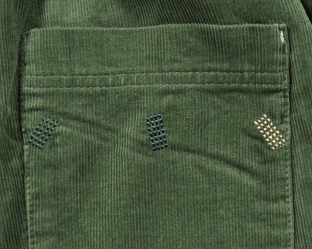 刺し子風刺繍入りストレートパンツ KIBP5672 | Keitto NORTHERNTRUCK