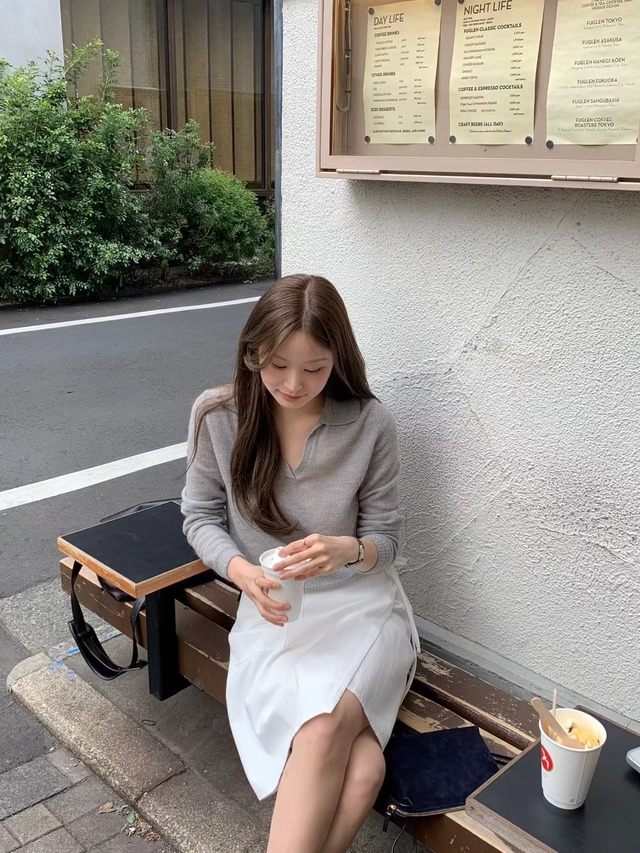(予約) ounce / Apron wrap skirt 2color