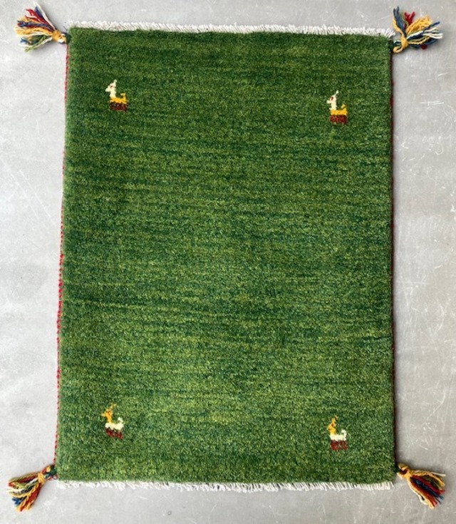 ペルシャ絨毯　ギャッベ　サイズ約56×75㎝ - メイン画像