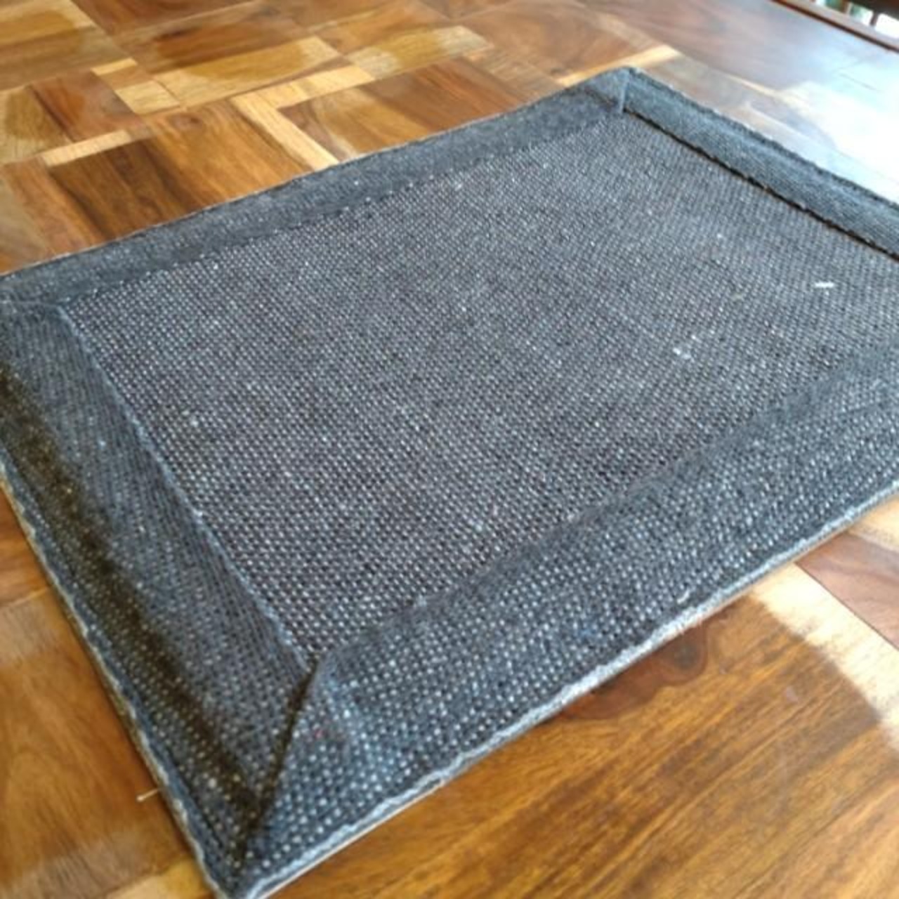 TOPANGA Homefurnishing　デニムレザーパッチランチョンマット　ベージュカラー　30×40cm　ランチョンマット　ティーマット　本革　牛革