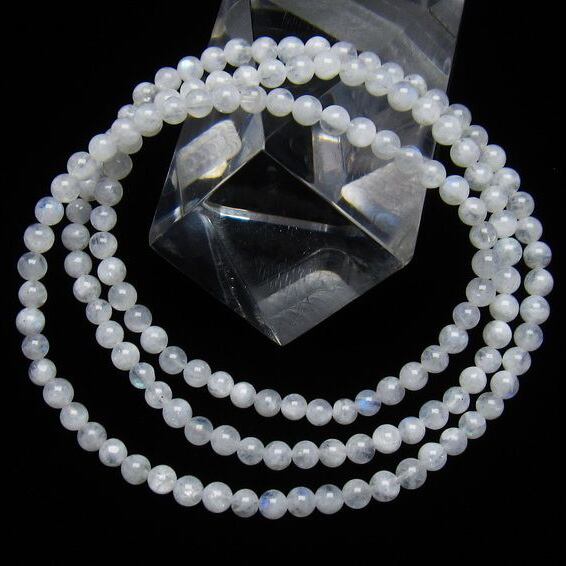 ムーンストーン ブレスレット ネックレス 兼用 3重 3連 一点物 メール便可 [M便 1/5] 111-34855